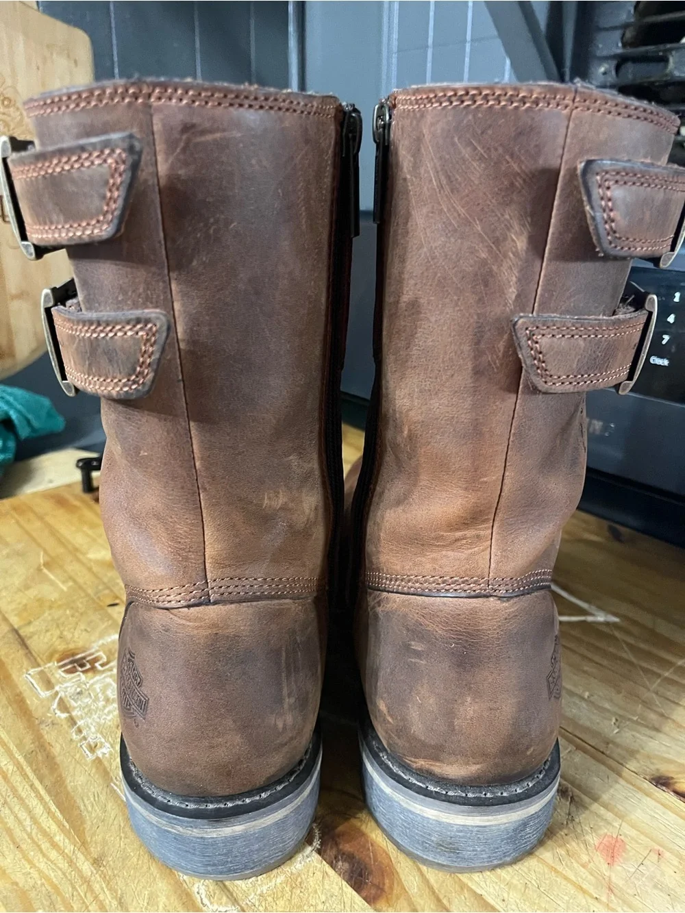 Harley-Davidson Distressed Leather Boots, Men’s Size 11.5
